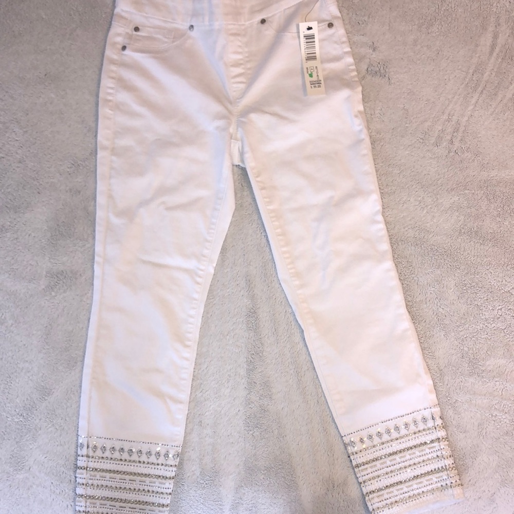 Tribal white summer jeans